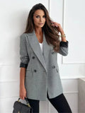 ELISE | HOUNDSTOOTH DOUBLE-BREASTED BLAZER