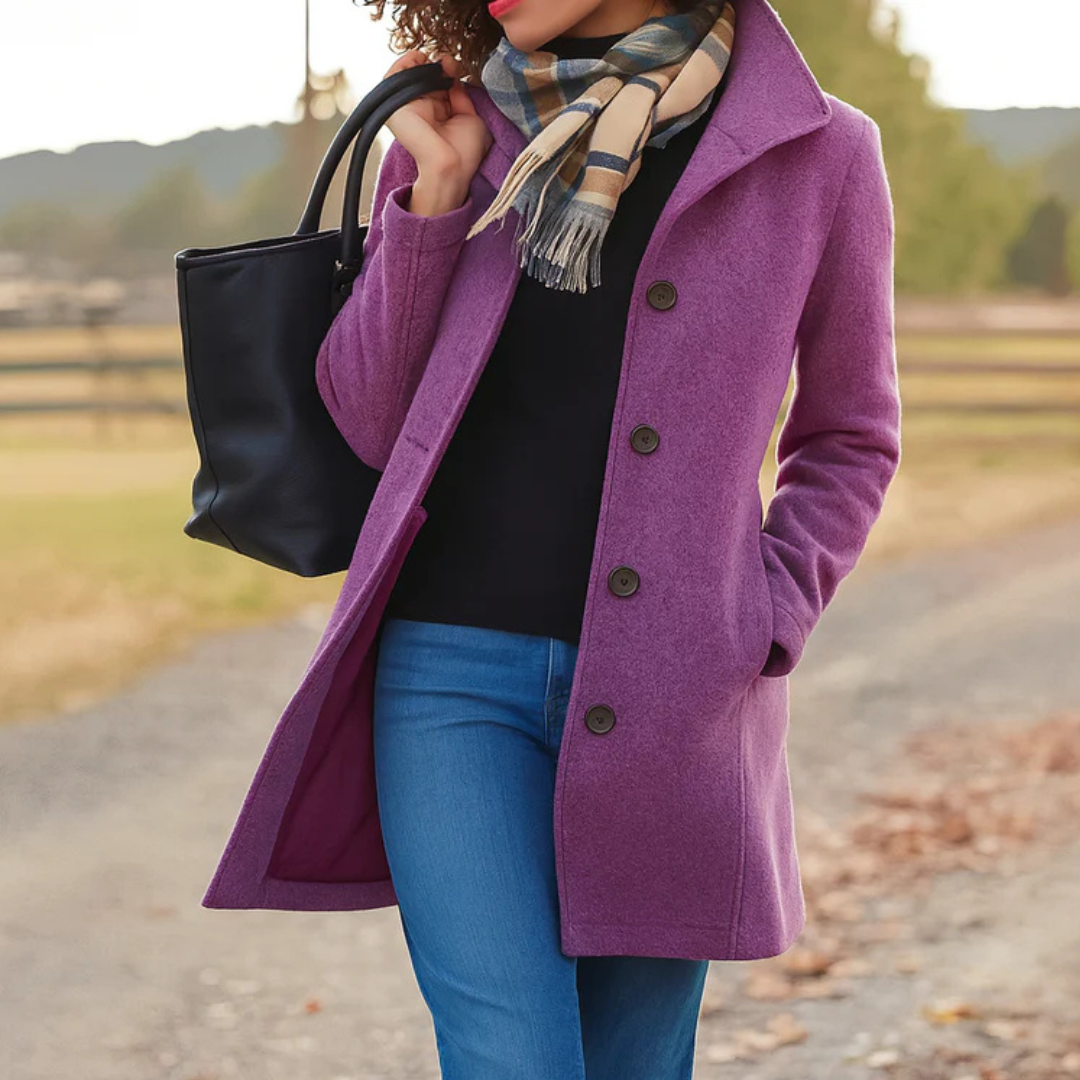 Lucia™ Elegant Single-Breasted Coat