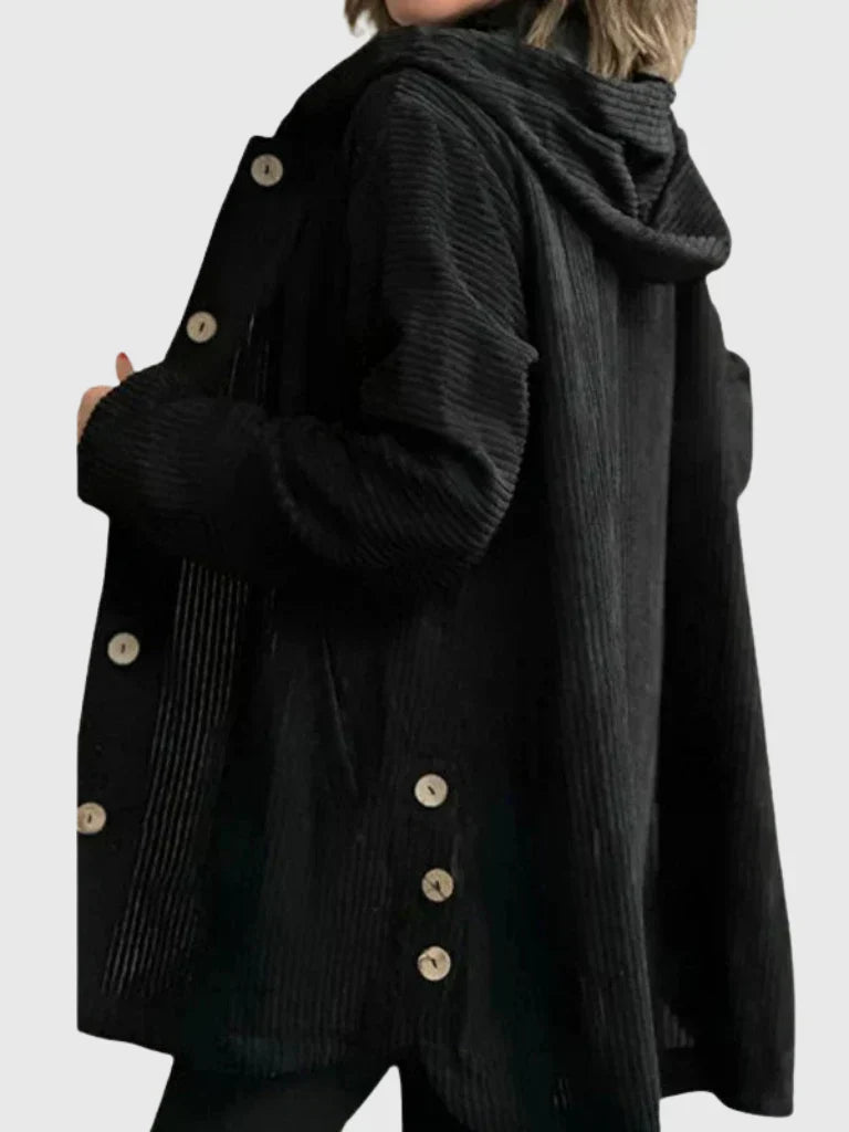 Claudine | Corduroy Hooded Jacket