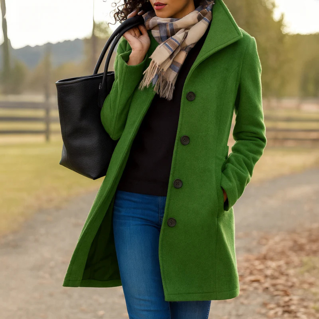 Lucia™ Elegant Single-Breasted Coat
