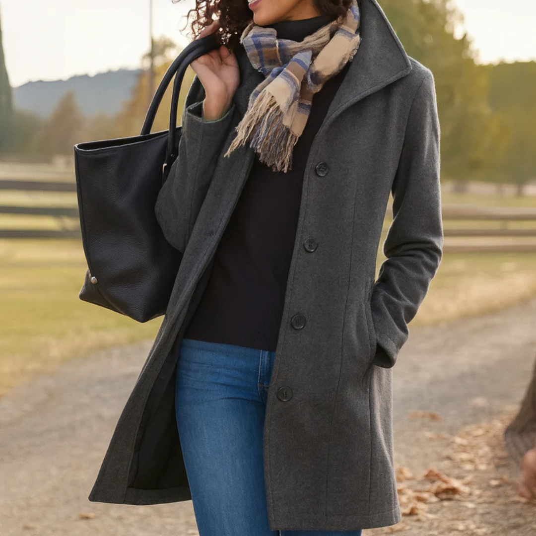 Lucia™ Elegant Single-Breasted Coat