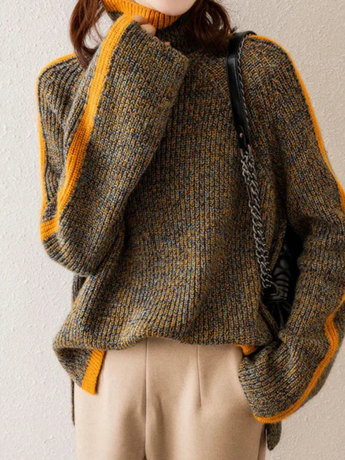 FERN | COZY STRIPE TURTLENECK SWEATER