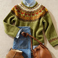 Lotte - Nordic Pattern Knit Sweater