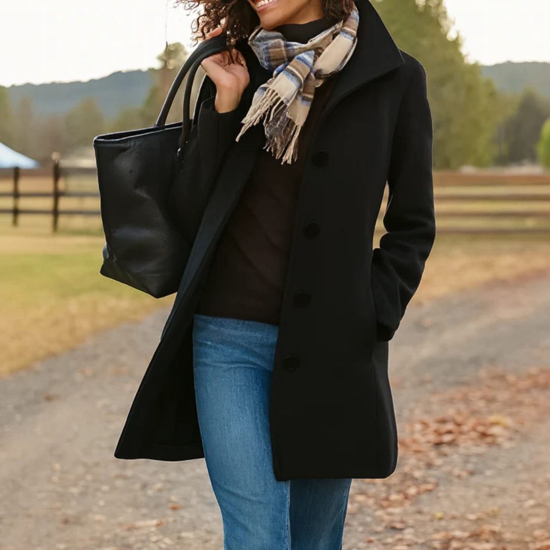 Lucia™ Elegant Single-Breasted Coat