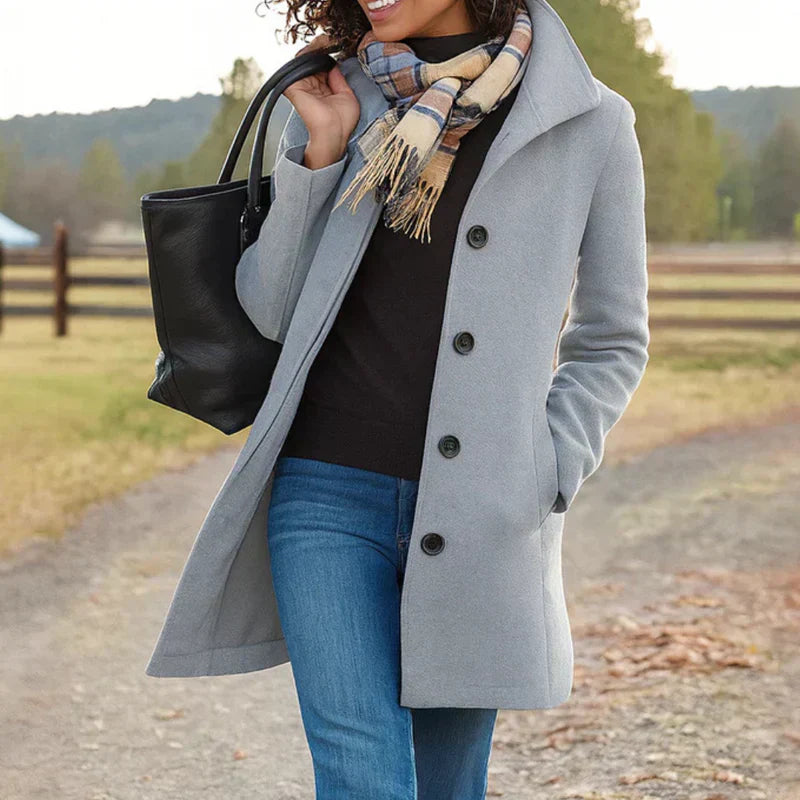 Lucia™ Elegant Single-Breasted Coat