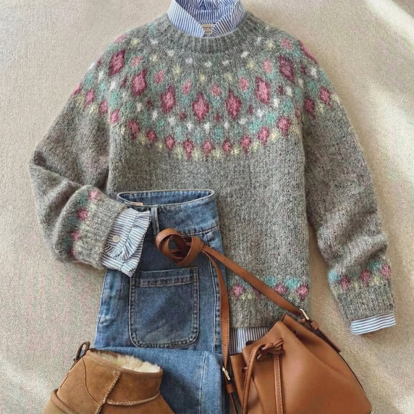 Cosima - Nordic Pattern Knit Sweater