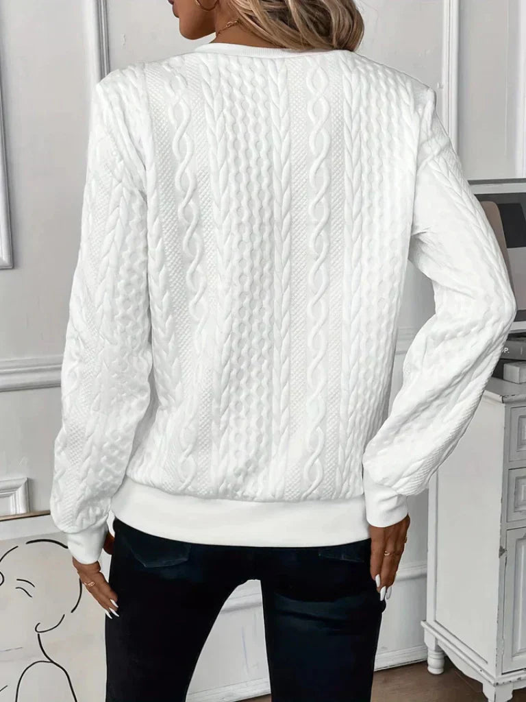Thalienne | Cable Knit Zip Sweater