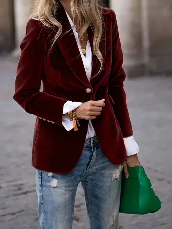 Luna | Slim FIt Velvet Blazer