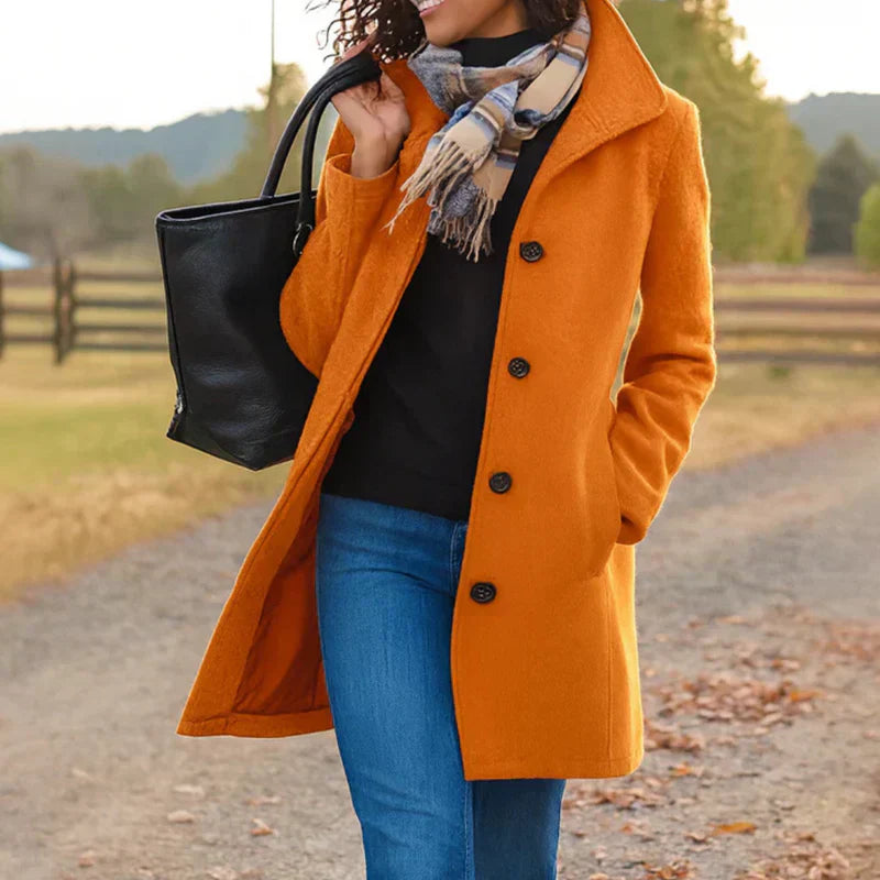 Lucia™ Elegant Single-Breasted Coat