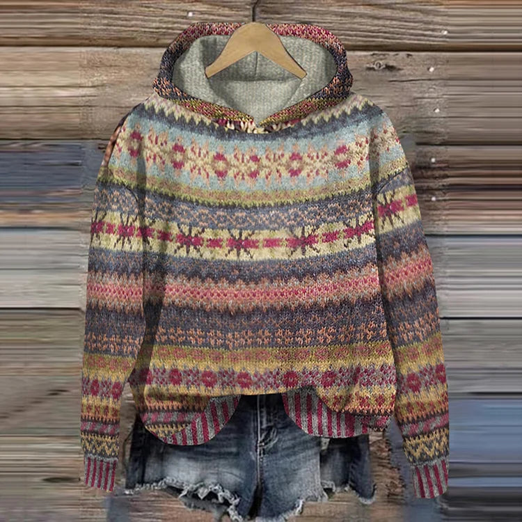 Lina™ Cozy Ethnic Jumper - Soft, Warm Knitwear with Ethnic Flair