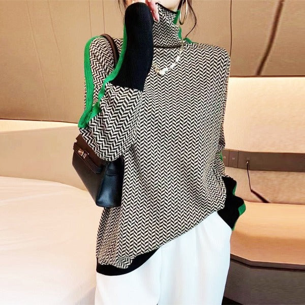 Riley™ | Striped Turtleneck Sweater