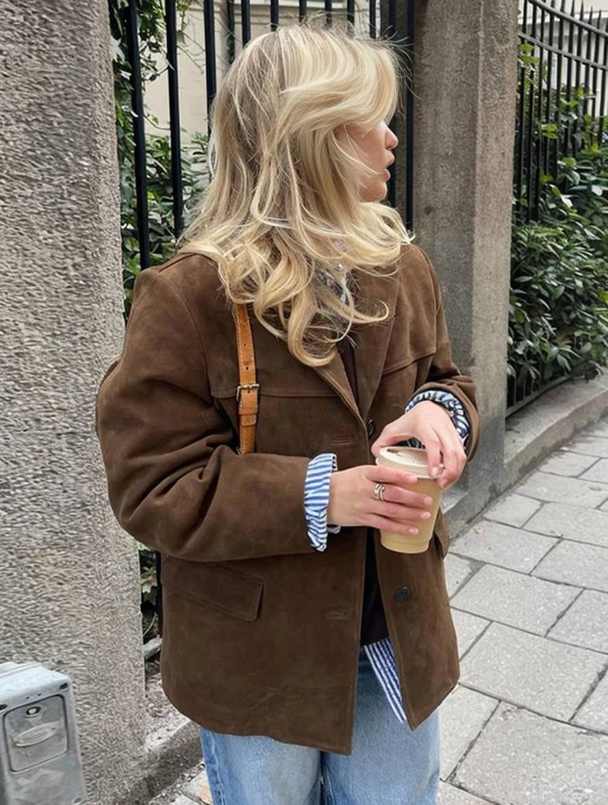 Fiora | Suede Blazer Jacket