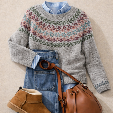 Edith - Nordic Pattern Knit Sweater