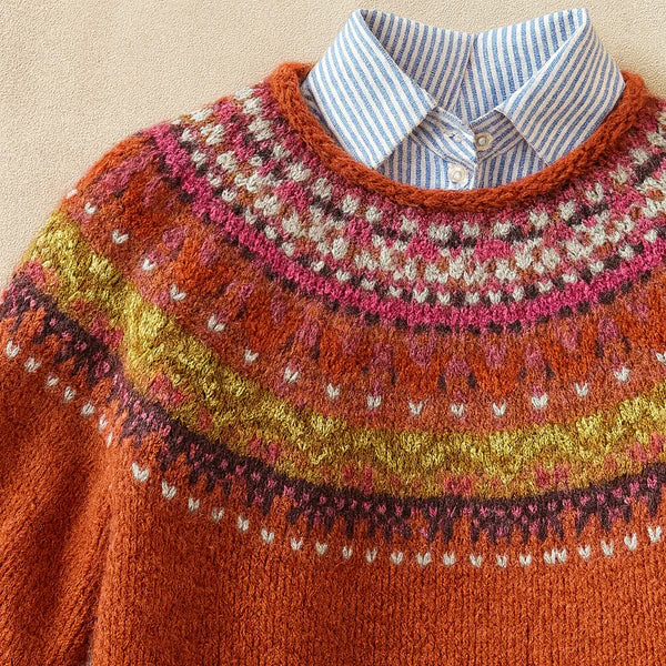 Valerie - Nordic Pattern Knit Sweater
