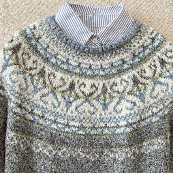 Emma - Nordic Pattern Knit Sweater