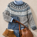 Sophie - Nordic Pattern Knit Sweater