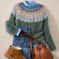 Charlotte - Nordic Pattern Knit Sweater