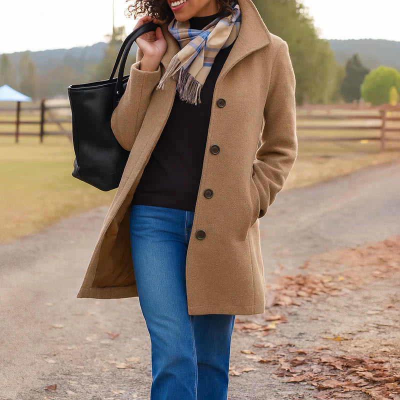 Lucia™ Elegant Single-Breasted Coat