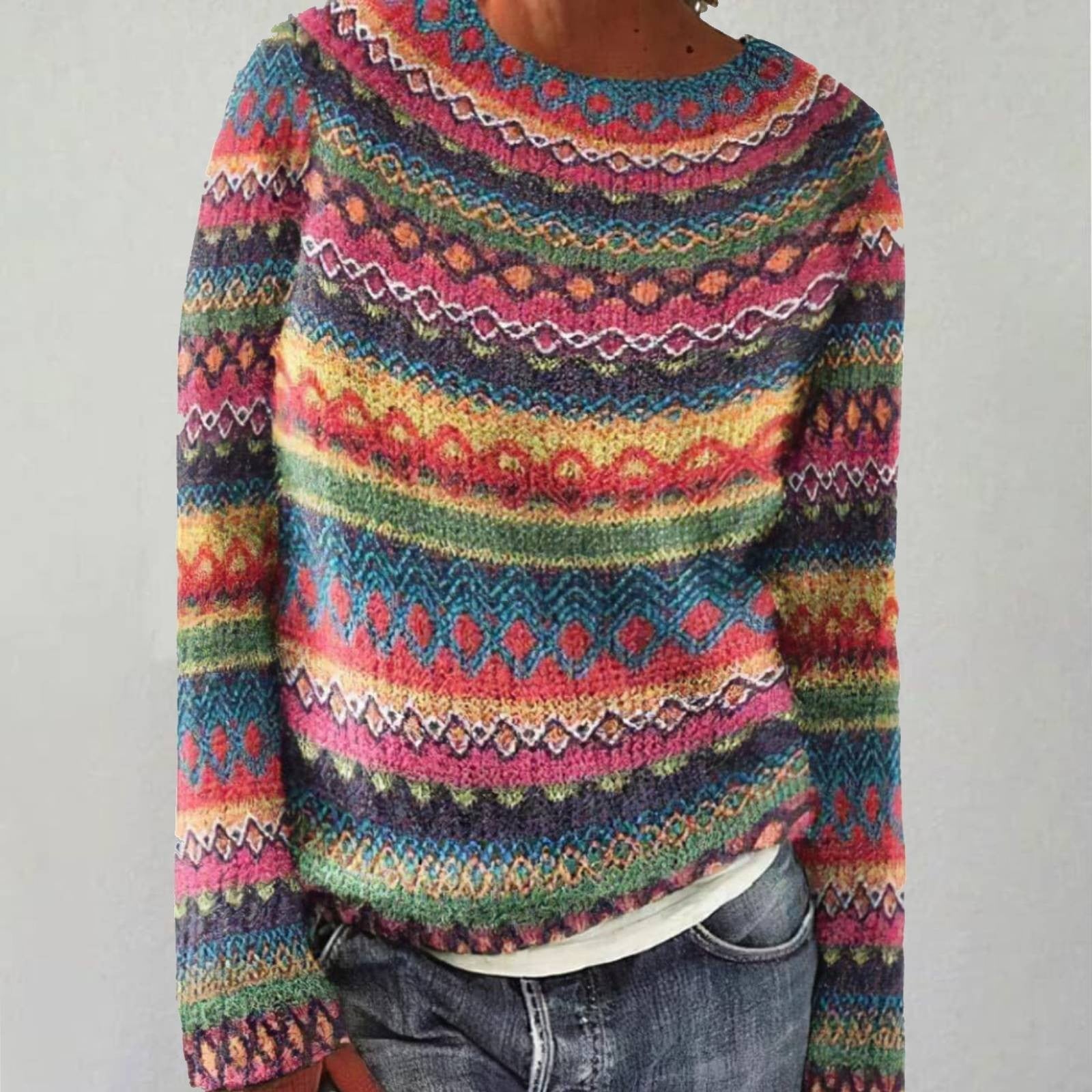Emma™ Cozy Retro Knit Jumper