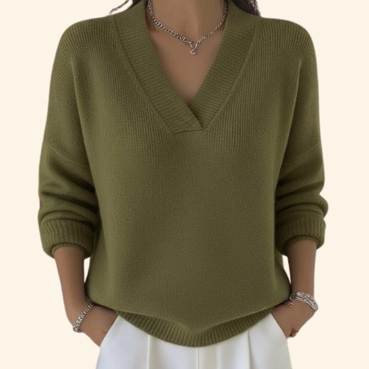 Faye | Relaxed V-Neck Sweater