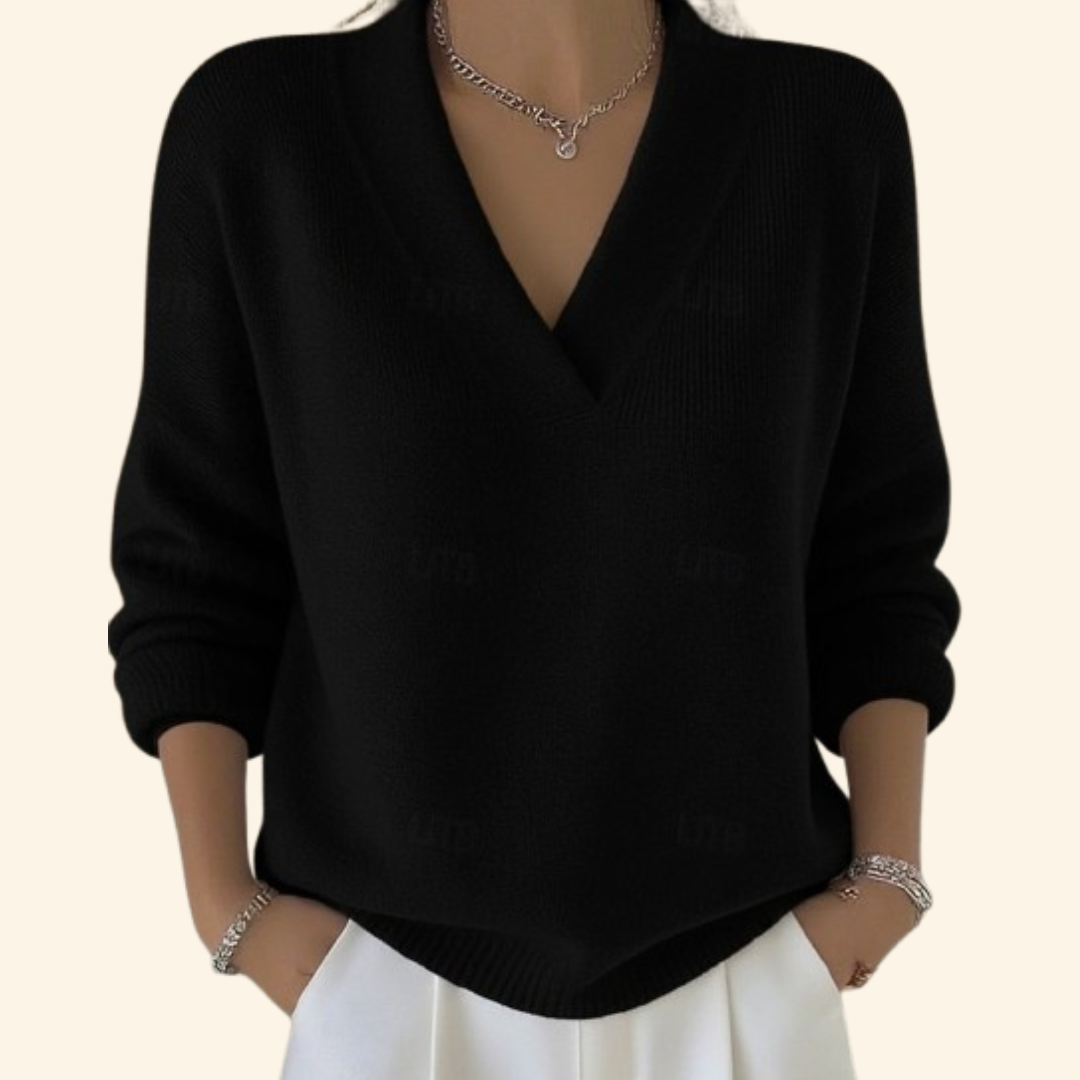 Faye | Relaxed V-Neck Sweater