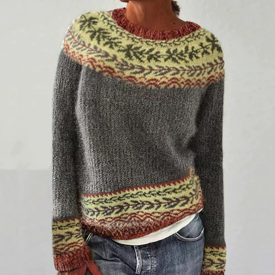 Lara™ Cozy Retro Knit Jumper