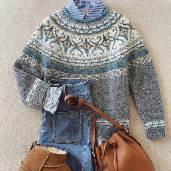 Emma - Nordic Pattern Knit Sweater