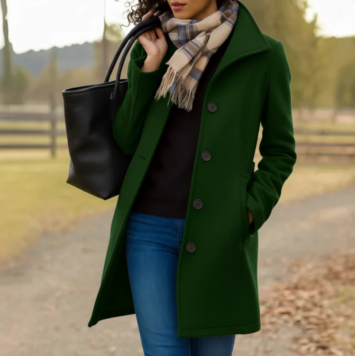 Lucia™ Elegant Single-Breasted Coat