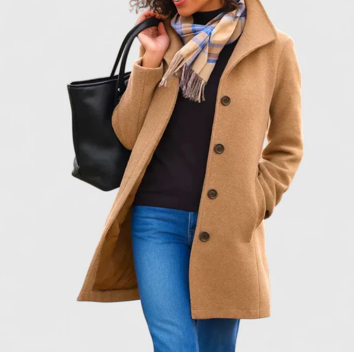 Lucia™ Elegant Single-Breasted Coat